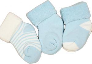 Lian LifeStyle Premium Unisex Children 3 Pairs Cotton Crew Socks. Lightweight and Effective Crew Socks Sweat Absorbent Size0-12M(Blue)