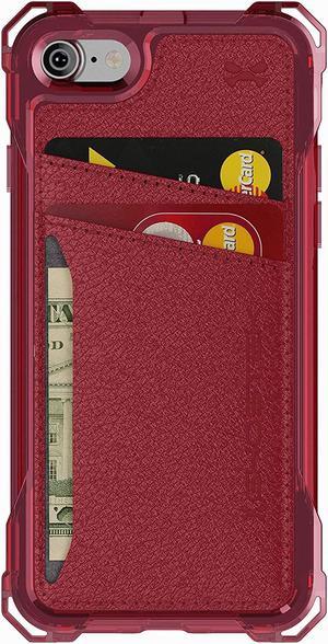 Ghostek Exec Card Holder Wallet Case Designed for iPhone SE 2nd Gen iPhone 8 iPhone 7  Red