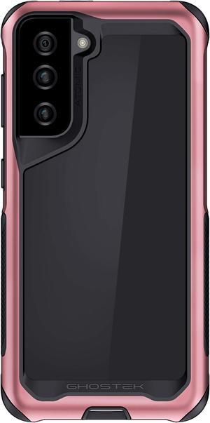 Ghostek Atomic Slim Designed for Galaxy S21 5G Case with Protective Metal Bumper Made of Super Tough Lightweight Military Grade Aluminum Alloy for 2021 Samsung Galaxy S21 5G (6.2 Inch) (Phantom Pink)