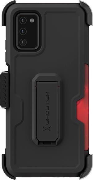 Ghostek IRON Armor Samsung Galaxy A03s Case with Belt Clip Card Holder and Kickstand Tough Heavy Duty Protection Rugged Protective Phone Covers Designed for 2021 Samsung A03s 65 Inch Matte Black