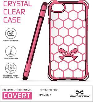 Ghostek Covert Super Thin iPhone SE 2020, iPhone 8, iPhone 7 Case with Clear Design Shockproof Heavy Duty Protection Wireless Charging 2020 iPhone SE, 2017 iPhone 8, 2016 iPhone 7 (4.7 Inch) - (Pink)