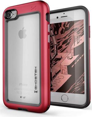 Ghostek Atomic Slim Armor Case Wireless Charging Compatible with iPhone 87  Red