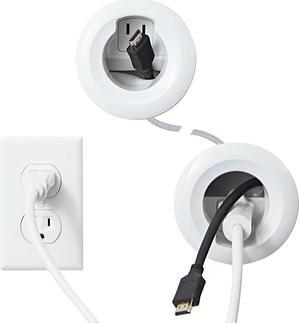 SANUS WSIWP1-W1 Wireless Speakers In-Wall Power Kit Cable Management Hides Cables Behind Wall