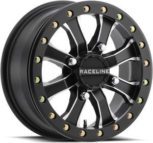 Raceline Mamba Beadlock 14x6 4x156 40et Black Machined Face wheel