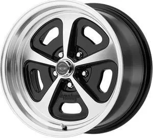 American Racing Vintage VN501 500 Mono Cast Machined Black 15x8 5x114.3 0mm (VN50158012500)