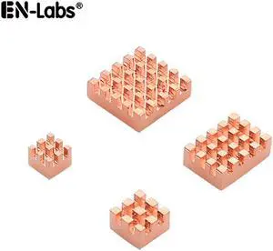 Raspberry Pi 4 Model B Heat Sink Copper Heatsink Kit Passive Cooling Pad Heat Dissipation Radiator for Raspberry Pi 4