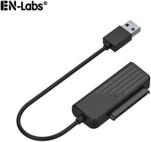 EnLabs U32SATA25 2.5" SATA II to USB 3.0 Converter w/UASP,USB 3.0 to Serial ATA 22pin Hard Drive Adapter Cable External Hard Drive Disk Hard Disk for 2.5" HDD/SSD - JMS578 chipset
