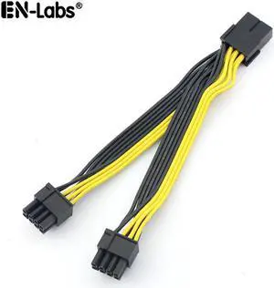 6 inch PC Power Supply PCI e Molex 8 pin to Dual PCIe 8pin 6+2pin PCI Express Power Splitter Cable for Bitcoin Litecoin RIG Miner