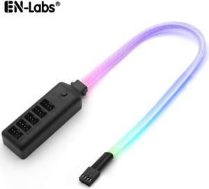 12V 4Pin RGB Connector Cable PC Case Fan LED Strip Wire for Giga RGB  Motherboard 