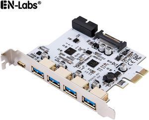 EnLabs PCIEU34ACS20 USB C PCIe Card,PCI-e to 7 Ports USB 3.1(5Gbps) Type-C & 4x USB-A & Internal USB 20/19Pin for Front Panel PCI Express Expansion Card, Power by 15pin SATA w/ Full-Profile Bracket