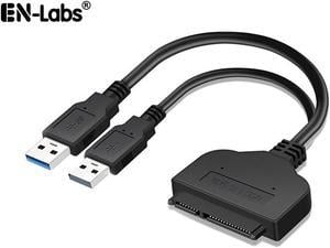 6-inches Super Speed USB 3.0 To SATAIII 6Gbps 22 Pin 2.5 Inch Hard Disk Driver Adapter Cable Converter w/ Reserved USB Power Cable, SATA to USB 3.0 Converter w/UASP for SSD/HDD
