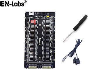 12V 4Pin PWM Hub & 5V 3Pin ARGB Controller with SATA 15Pin Power 2-in-1 16 Way Sync CPU Cooling Fan Addressable RGB Lighting PCB Splitter for Extended Motherboard Interface & LED Strip -Black