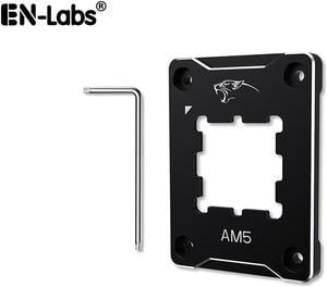 CPU Contact Frame Anti-Bending Buckle for AMD AM5 Aluminum Corrector Bracket Holder,AM5 Full-fit Fixed Non-Marking Mounter Fixing Frame, CPU Cooler Standard for X670 B650,Black