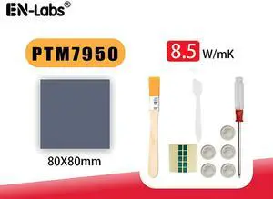 PTM7950 80x80x0.2mm Phase Change Material Thermal Pad, 8.5W/mK High Conductivity Silicone Grease Thermal Paste for PS5 Steam Deck CPU GPU SSD M.2 Laptop