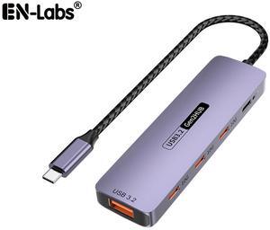 USB C Hub 10Gbps with 100W PD,4 Ports USB 3.2 Docking Station with 3 USB-C,USB-A and Type-C PD Charging Port for MacBookr, iPad , iPhone, Surface, Laptops,PC ,HDD ,Flash Drive, Printer, Camera etc