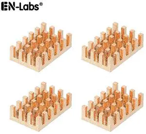 Copper Heatsink 14x9x5mm with 2.0 W/mK Thermal Adhesive Tape Heat Sink for Motherboard ,Memory, IC Chipset Cooling Radiator - Pack of 4