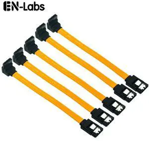 SATA Cable III, 5 Pack SATA Cable III 6Gbps Straight to 90 Degree Angled HDD SDD Data Cable with Locking Latch 15.75 Inch Compatible for SATA HDD, SSD, CD Driver, CD Writer - Yellow SATA Cable III, 5 Pack SATA Cable III 6Gbps Straight to 90 Degree Angled HDD SDD Data Cable with Locking Latch 15.75 Inch Compatible for SATA HDD, SSD, CD Driver, CD Writer - Yellow