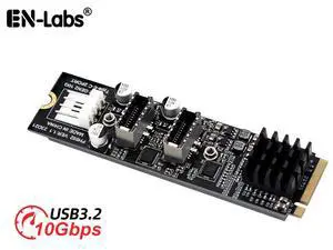 M.2 M-key NVMe PCIe to 2 Ports 10Gbps USB 3.2 Type-E internal Headers Expansion Card, M.2 Slot to Dual USB 3.1 20Pin Hub Adapter Riser Card for USB-C Front Panel and Rear Panel Cable M.2 M-key NVMe PCIe to 2 Ports 10Gbps USB 3.2 Type-E internal Headers Expansion Card, M.2 Slot to Dual USB 3.1 20Pin Hub Adapter Riser Card for USB-C Front Panel and Rear Panel Cable