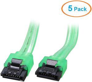 5 Pack 6inch SATA3 SATA III 6Gb/s Serial ATA DATA cable w/ latch Locking for Hard Drive Disk HDD / SSD,Straight to Straigth