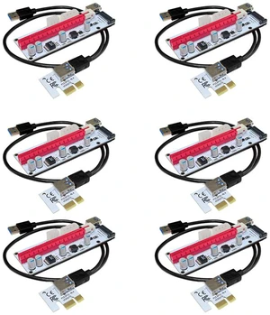 ITHOO 6pcs/Lot 4 Solid Capacitors VER PCI Express PCI-e 1X to 16X Mining Riser Card Cable,USB 3.0 Bitcoin Miner Machine X16 to PCI e Mining ETH GPU Riser Adapter Power by SATA,Molex 4pin , 6pin ITHOO 6pcs/Lot 4 Solid Capacitors VER PCI Express PCI-e 1X to 16X Mining Riser Card Cable,USB 3.0 Bitcoin Miner Machine X16 to PCI e Mining ETH GPU Riser Adapter Power by SATA,Molex 4pin , 6pin