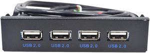 PC computer 3.5 inch Floppy Bay Front Panel 4 Ports USB 2.0 Hub, USB 2.0 9/10pin to 4 x USB 2.0 Type A Female Splitter