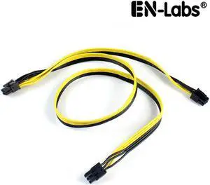 EnLabs PCIE6PMMSPL6020 PCIe 6pin to 6pin Male to Male PCI-E Power Splitter Cable (60CM+20CM) for GPU Power Supply Breakout Board Adapter for Ethereum Mining ETH ZEC EnLabs PCIE6PMMSPL6020 PCIe 6pin to 6pin Male to Male PCI-E Power Splitter Cable (60CM+20CM) for GPU Power Supply Breakout Board Adapter for Ethereum Mining ETH ZEC