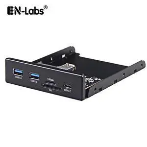 Enlabs U3CR35U32UCM USB 3.0 SD/Micro SD/TF 3.5" Internal Card Reader w/ USB 3.1 Gen 1 Type C + 2 x USB 3.0 Port Hub Front Panel Enlabs U3CR35U32UCM USB 3.0 SD/Micro SD/TF 3.5" Internal Card Reader w/ USB 3.1 Gen 1 Type C + 2 x USB 3.0 Port Hub Front Panel