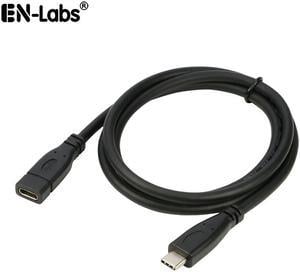 EnLabs USB10GCMF50CM 1.64FT USB-C Type C Male to Female USB 3.1 Gen 2(10Gbps) Extension Charging & Sync Cable Cord - Black