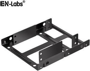 EnLabs 2X25TO35MA Metal Dual 2.5" to 3.5" Hard Drive Bay Mounting Bracket - 2 X 2.5" to 3.5" HDD / SSD Mounting Bracket - Black