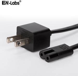 EnLabs MSACPW50CM NEMA 1-15 Male to IEC 60320 C7 AC Adapter Power Extension Cord for Microsoft Surface Power Charger of Surface Pro 2017/ Pro 4/ Pro 3/ Pro 2, Surface 2 Tablet etc -1.64ft