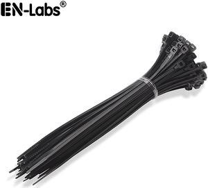 Enlabs TIEG5X300 Cable Zip Ties,100 Pieces Heavy Duty 12 Inch Ultra Strong Plastic Self-Locking Wire Ties with 50LBS Tensile Strength Nylon Tie Wraps -Black