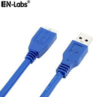 EnLabs Micro USB Cable,USB 3.0 A-Male to Micro B Cable for Samsung Galaxy S5, Note 3, Camera, Hard Drive in Blue,1.0m/3FT