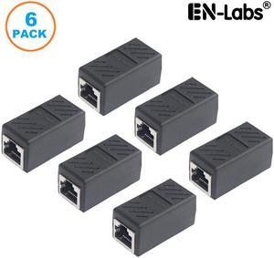 Cat6 Ethernet Shielded Protection 8P8C RJ45 Network Jack In-Line Coupler Female,Lan Patch Cord Cable Extender Adapter - 6 Pack