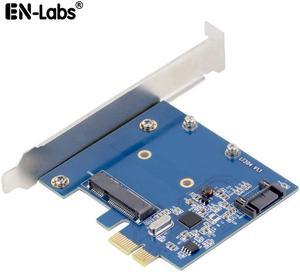 EnLabs PCIe X1 To MSATA SSD & SATA3.0 Combo Expansion Card, ASM1061 Chipset PCI Express Controller Mini SATA SSD Adapter for PC Desktop w/ Standard Profile Bracket