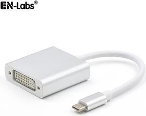 EnLabs UC2DVISL USB C TO DVI-D Adapter - USB 3.1 Type C (USB-C) to DVI 1920x1080p Adapter (Thunderbolt 3), DP Alt Mode Converter  w/ Aluminium Case for 2017 MacBook Pro/Yoga 920 - Silver