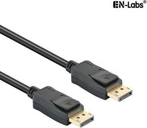 EnLabs DP4KMM1M Gold Plated DisplayPort to DisplayPort Male to Male Cable - DP 4K2K 60Hz Resolution Ready (DP to DP Cable) Black - 3.3 Fee