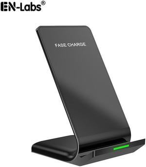 Enlabs WLCHQ700 Fast Wireless Charger Qi Wireless Charging Stand Holder -7.5W for iPhone X/8/8 Plus, 10W for Samsung Galaxy S9/S9 Plus/Note 8/S8, 5W All Qi-Enabled Phones(No AC Adapter)