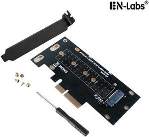 EnLabs PCIE4X2NVMEBR M.2 NVME SSD to PCIe x4 Card Converter,2230,2242,2260,2280 NVM Express PCI-e Adapter request x4,x8,x16 Slot w/PCI Cover Mounting Bracket