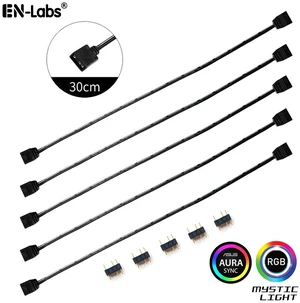 Enlabs 5 Pack 5V 3-Pin RGB Female to Female RBW LED Strip Extension Cable w/ Gender Changer Adapter - 1 Foot Enlabs 5 Pack 5V 3-Pin RGB Female to Female RBW LED Strip Extension Cable w/ Gender Changer Adapter - 1 Foot