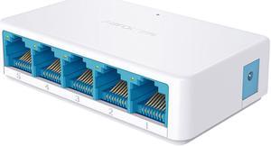 EnLabs 5-Port 10/100/1000 Mbps Gigabit Ethernet RJ45 Network Switch,1000Mbps Desktop Ethernet Splitter Lan Hub w/ Power Adapter