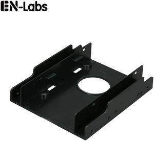 EnLabs 2X25TO35BRPL 2 bay 2.5" to 3.5" HDD/SSD Hard Disk Drive Mounting Adapter Tray Bracket Holder,Convert Any 2 x 2.5” Solid State Drive/HDD Into a 3.5 Inch Drive Bay-Black Plastic