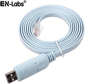 EnLabs USB2RJ45COM6FT USB Console Cable,USB to RJ45 FTDI Chip Serial RS232 Console Cable,T232+ZT213 USB2.0 RS232 to RJ45 Console Cable/Rollover Cable for Routers/AP Router/Switch/ - 6FT