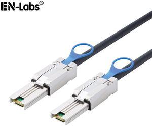 EnLabs SFF8088MM1M External SAS Cable,4 Lane - mini-SAS SFF-8088 to mini-SAS SFF-8088 Cable,External Mini SAS Serial Attached SCSI 26 Pin SFF 8088 Male to Male Cord - 3.3FT