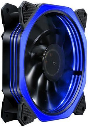 Multi-Lay LED Light 120MM 12CM PC Computer Case Cooling Fan Powered by 4 Pin / 3 Pin - Blue LED
