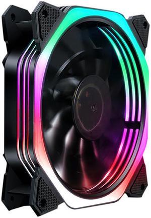 Multi-Lay LED Light 120MM 12CM PC Computer Case Cooling Fan Powered by 4 Pin / 3 Pin - Rainbow Lights