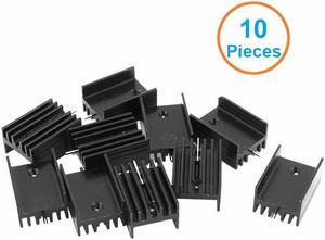 10pcs/lot Black Aluminum 21*15*11mm TO-220 TO220 heatsink radiator for MOS,7805 Triode Transistors Cooler IC Chip dissipation