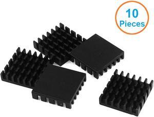 10pcs/lot Anodized Black Aluminum Heatsink 20x20x6mm Electronic Cooling Radiator Cooler for Graphics Video Card, IC,Motherboard