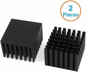 2pcs Anodized Black Aluminum FIn Heatsink 28x28x20mm Electronic Cooler Radiator Heat sink for Northbridge Southbridge IC Chip