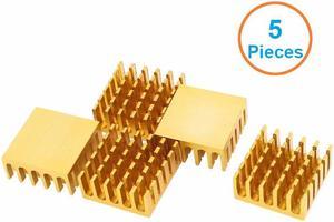 5pcs/lot Aluminum Heatsink 22x22x10mm Electronic Chip Cooling Radiator Cooler for Router, IC MOSFET SCR,1W LED Heat Dissipation