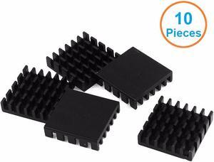 10pcs/lot Anodized Black Aluminum Heatsink 19x19x5mm Electronic Cooling Radiator Cooler for Graphics Video Card, IC,Motherboard